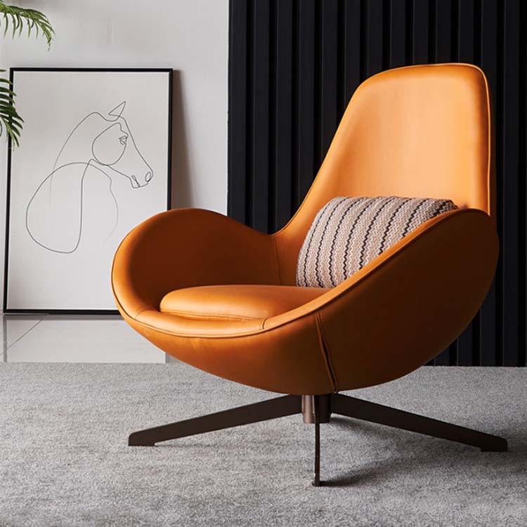 Nordic single-seater sofa chair, snail chair, balcony lazy chic rotating leisure chair, designer egg chair, eggshell chair