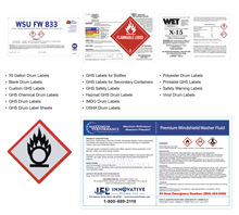 GHS消杀试剂标签法森A4化工标贴Avery dennison消杀产品桶标