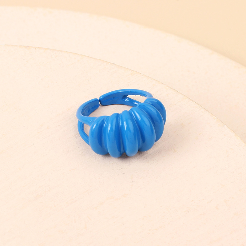 7g Weight Women'S Gender Royal Blue, Light Blue, Lake Blue, Green, Yellow Color Simple Candy Color Geometric Opening Ring Wholesale 6