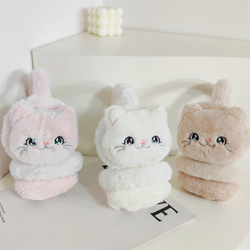 冬のアニメかわいい猫のぬいぐるみ耳カバー学生の耳カバー保温防寒耳耳温耳カバー|undefined