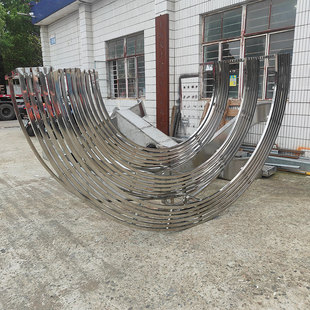 Park Landscape Outdoor Stainless Steel Flower Stand Custom Processing Shanghai Manufacturer Customized Large Stainless Steel Flower Stand According to Drawings
