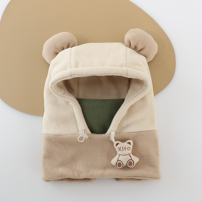 Sombrero para bebés de invierno más vello grueso sombrero a prueba de frío para niños y niñas máscara de viento de otoño y invierno