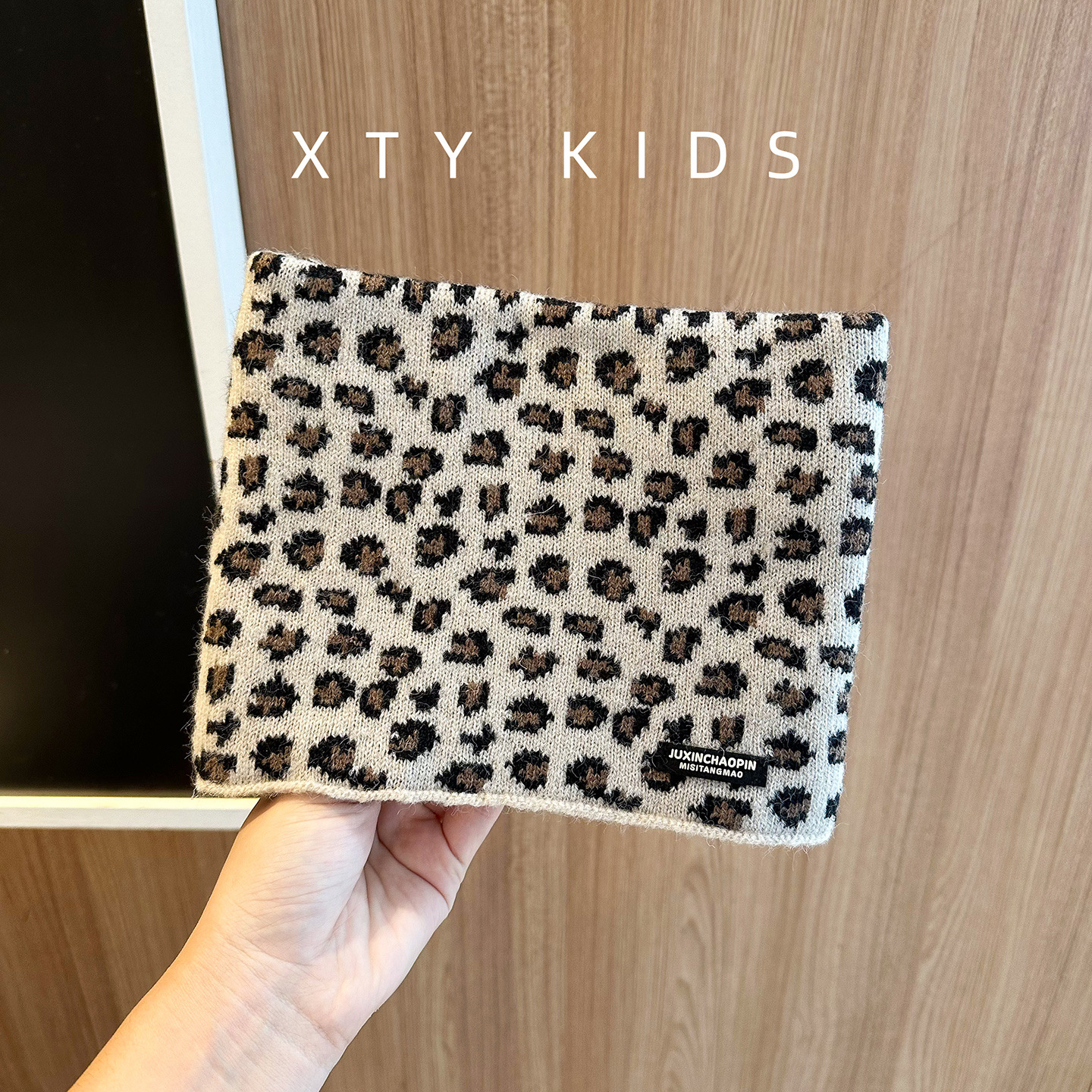 Cuello para niños invierno grueso calentamiento lana tejo cuello colgar máscara de orejas protectoras de viento bufandas de moda