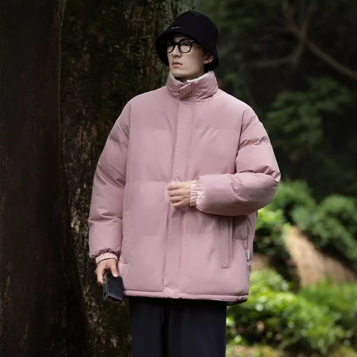 Veste à capuche épaisse en coton pour homme, manteau chaud et ample, tendance, hiver 2024_voghion.com