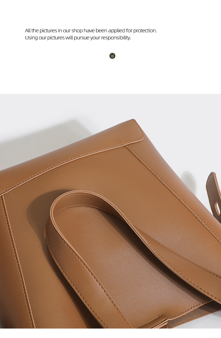 Streetwear Style Women's Medium Pu Leather Solid Color Streetwear Zipper Shoulder Bag