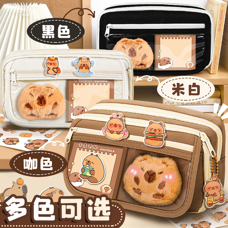 Estuche de lápices grande para niñas, escuela primaria, multifunción