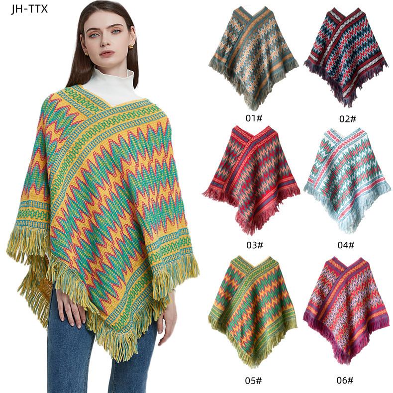 Cape châle de costume de Noël ethnique unisexe_voghion.com