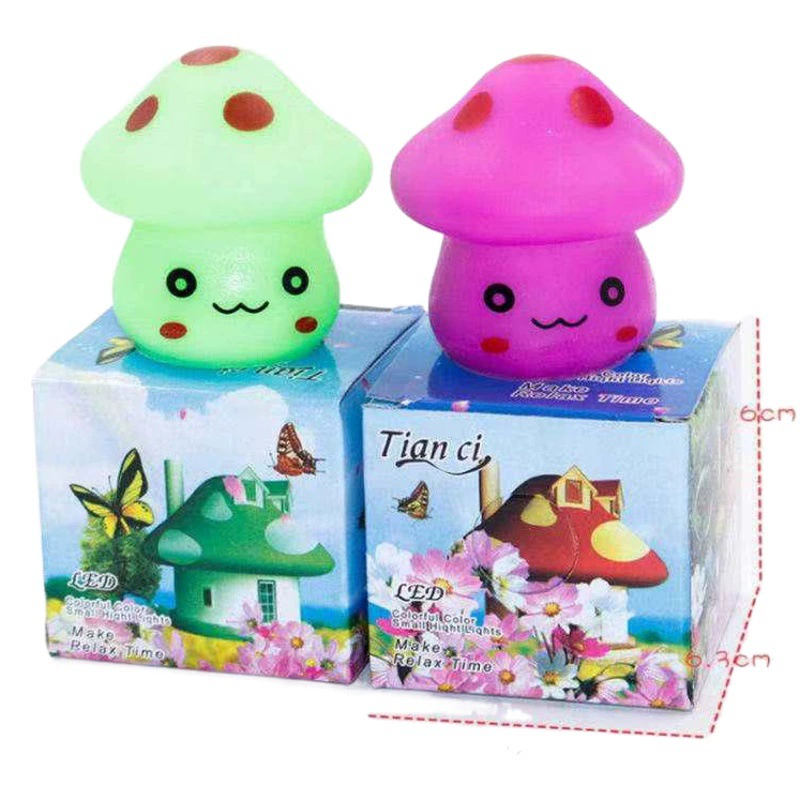 Заводская поставка Креативный подарок Гриб Красочный ночник Грибной ночник Светящийся игрушечный киоск Поставка