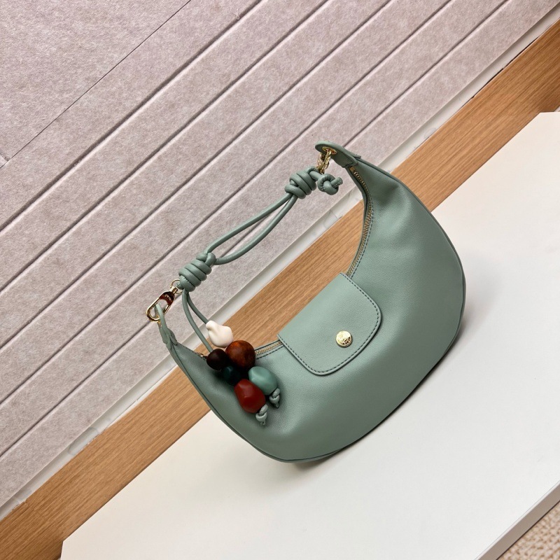 高品質の新しい XTRA 牛革三日月バッグ女性のミニ脇の下バッグシングルショルダーエンドウ豆バッグ本革ポータブルクロスボディバッグ|undefined