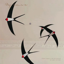 空中吊饰悬挂北欧丹麦平衡燕子手工材料包挂饰墙包邮批发