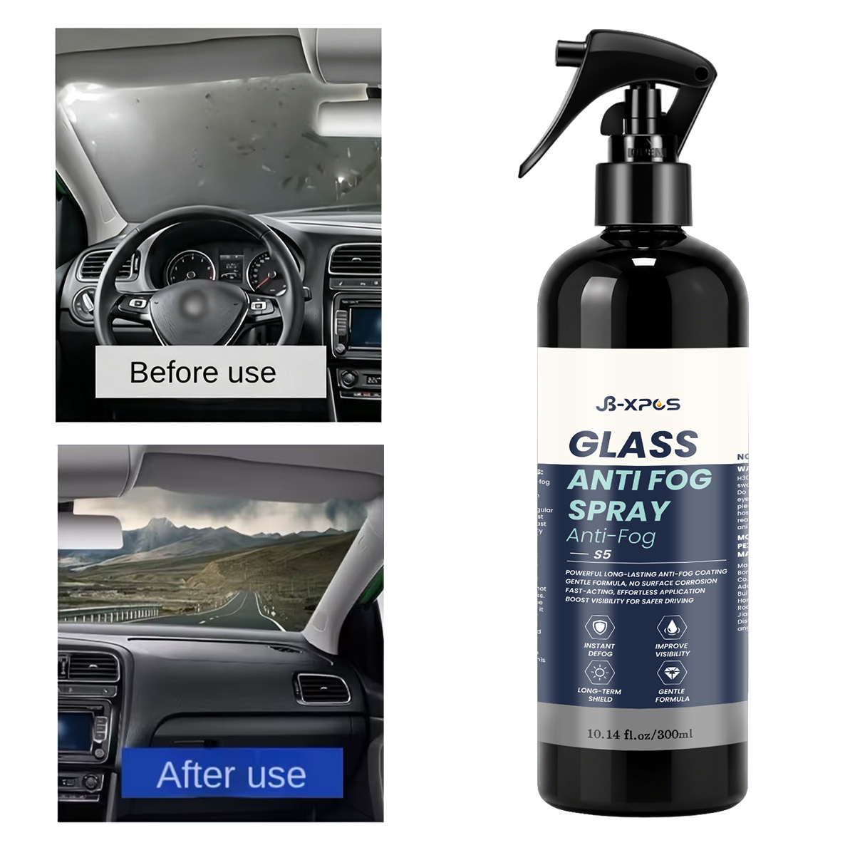 YT305 Automotive Glass Anti-Fog Rearview Mirror Window Glass Anti-Fog Anti-Rain Hydrophobic Coating Agent for Cross-Border Supply