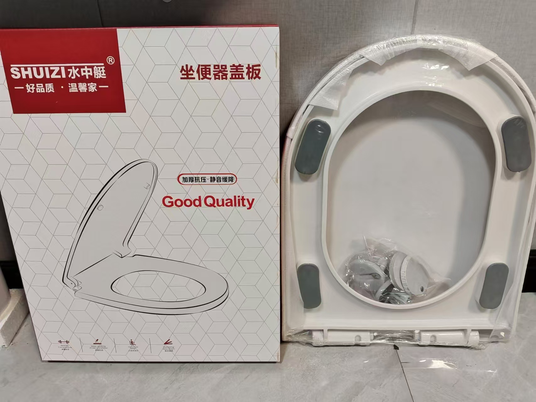 Toilet seat cover, toilet seat cover, toilet slow-down seat cover, toilet seat seat Item Picture