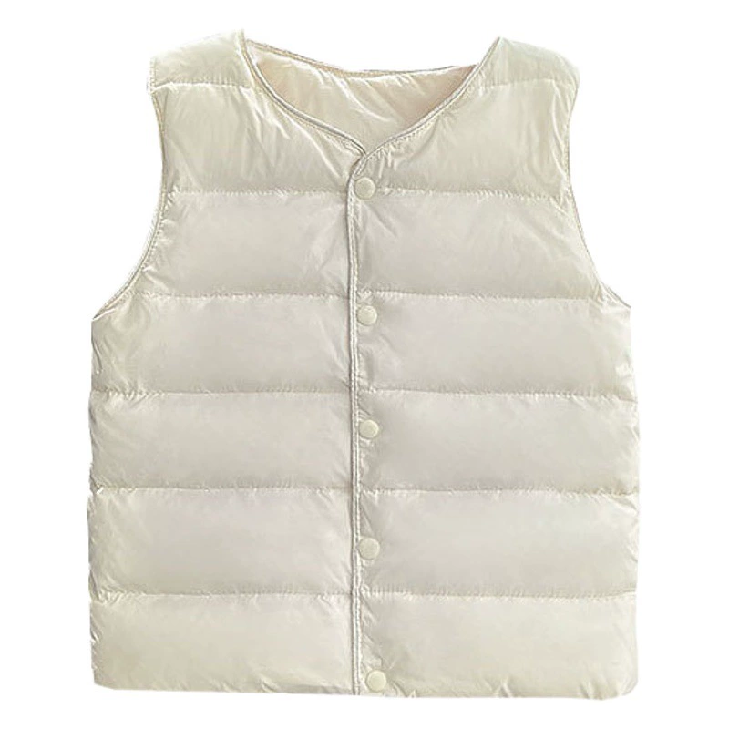 Осенне-зимняя новая школьная форма, артефактный Детский пуховик, легкий однотонный жилет для мальчиков и девочек