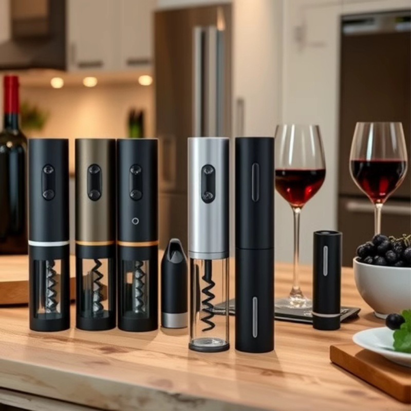 Sacacorchos eléctrico multifuncional para vino, con batería seca, metal y plástico, ideal para regalo