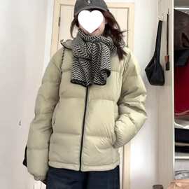 韩系学院风连帽面包服棉服2026冬季新款加厚感超好看棉衣外套