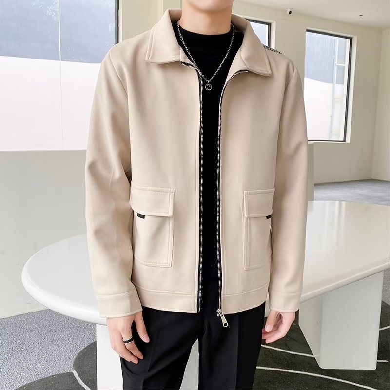 2024 chaqueta para hombres primavera y otoño moda coreana chaqueta de marca de moda casual para hombres otoño salvaje para jóvenes estudiantes ropa