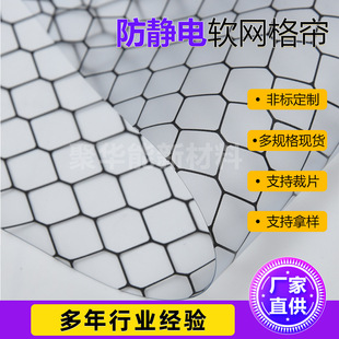 0.3mm Four-Season Windproof and Warm Pvc Anti-Static Air-Conditioning Partition Environmentally Friendly Flame Retardant Dustproof Transparent Mesh Soft Door Curtain