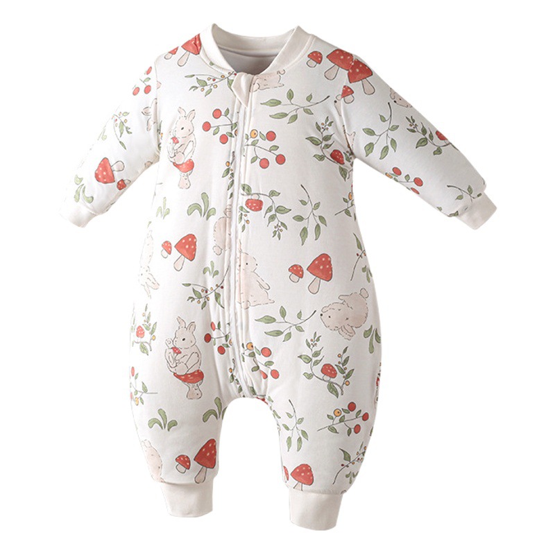 Baby Sleeping Bag Autumn and Winter 120g Quilted Newborn Cotton Clothing Zippered Sleeping Bag Anti-Kick Quilt Baby Split-Leg Sleeping Bag