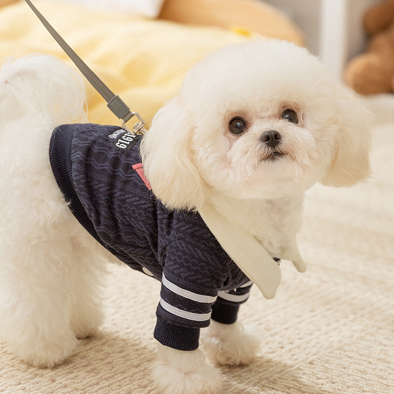 Otoño y invierno para perros con camisa de peluche gruesa para perros de punto polo camisa de peluche para perros pequeños y medianos para gatos para mascotas ropa de Teddy