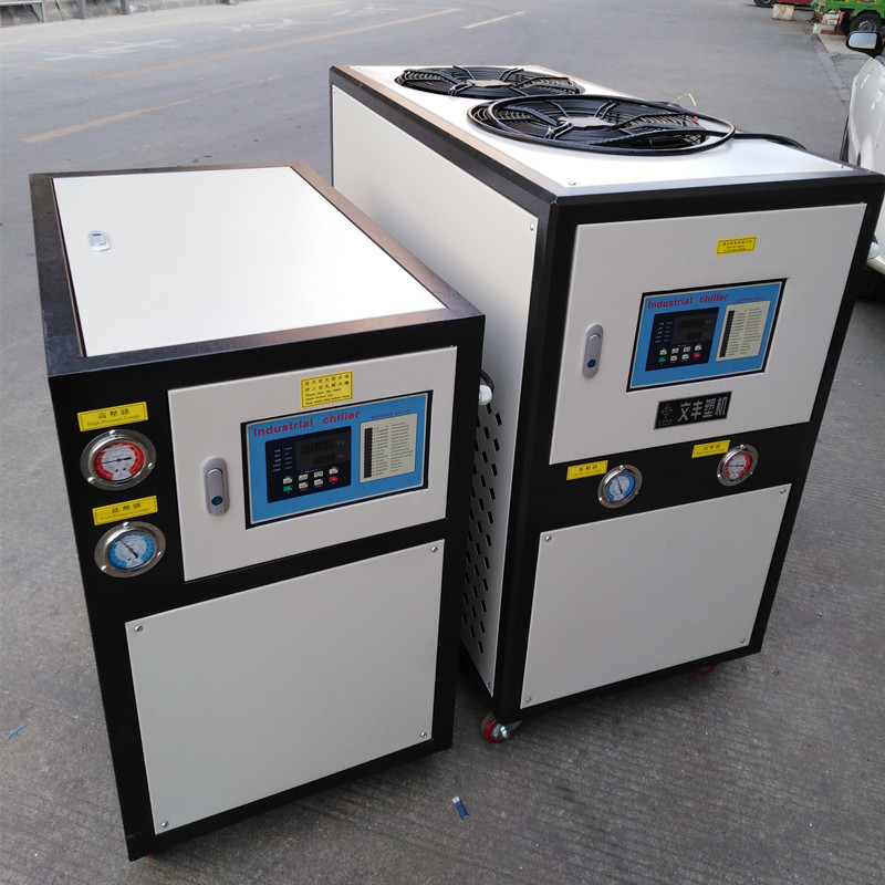 注塑模具制冷设备 5匹8匹风冷式冻水机 冰水机 封闭式冷水机送货
