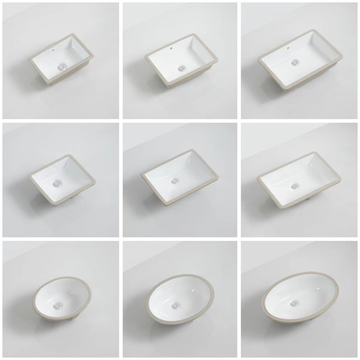 Cerámica cuadrada de hotel lavabo de meseta incrustado lavabo lavabo lavabo lavabo redondo lavabo lavabo fondo plano lavabo