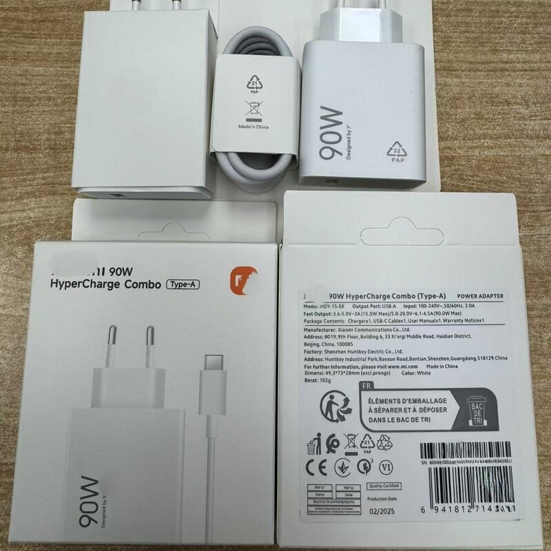 Suitable for Xiaomi Mi90W Charger USB Charger European Standard Fast Charging Cross-Border Dedicated 67W120W45W33W Suitable for Xiaomi Mi90W Charger USB Charger European Standard Fast Charging Cross-Border Dedicated 67W120W45W33W