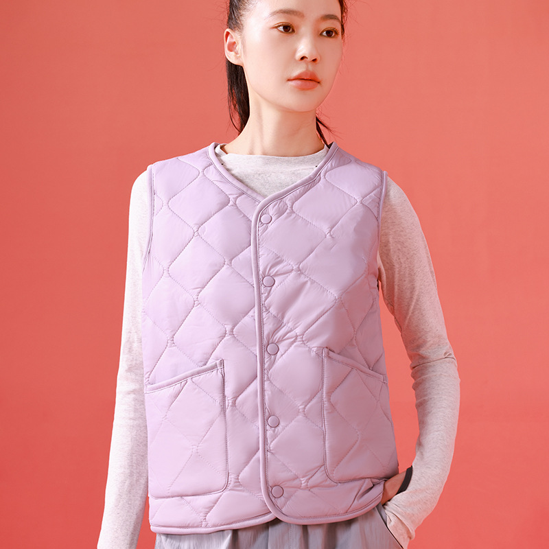 Nueva pareja chaleco acolchado de algodón otoño e invierno hombres y mujeres con el mismo estilo chaleco cálido chaleco de color sólido chaqueta de punto por dentro y por fuera image 8