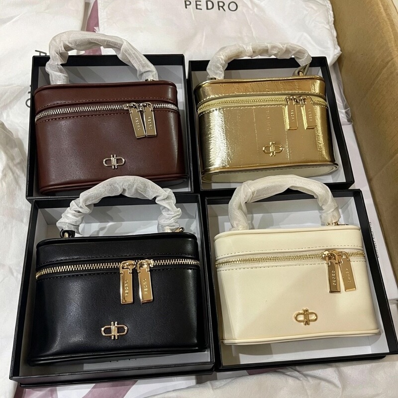 Cross-border wholesale Pedro women's bag new model zipper box lunch bag handbag shoulder crossbody women's small square bag