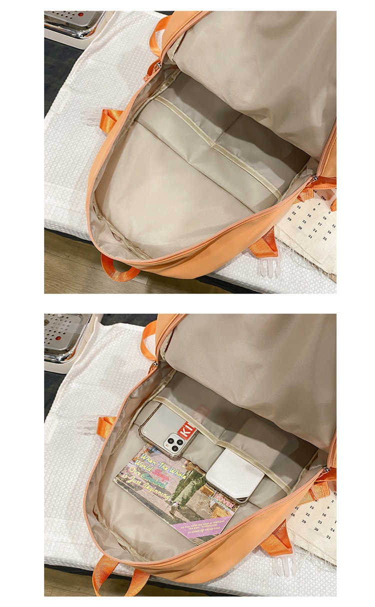 Korean Transparent Colorful Cartoon High School Backpack Wholesale Nihaojewelry display picture 2