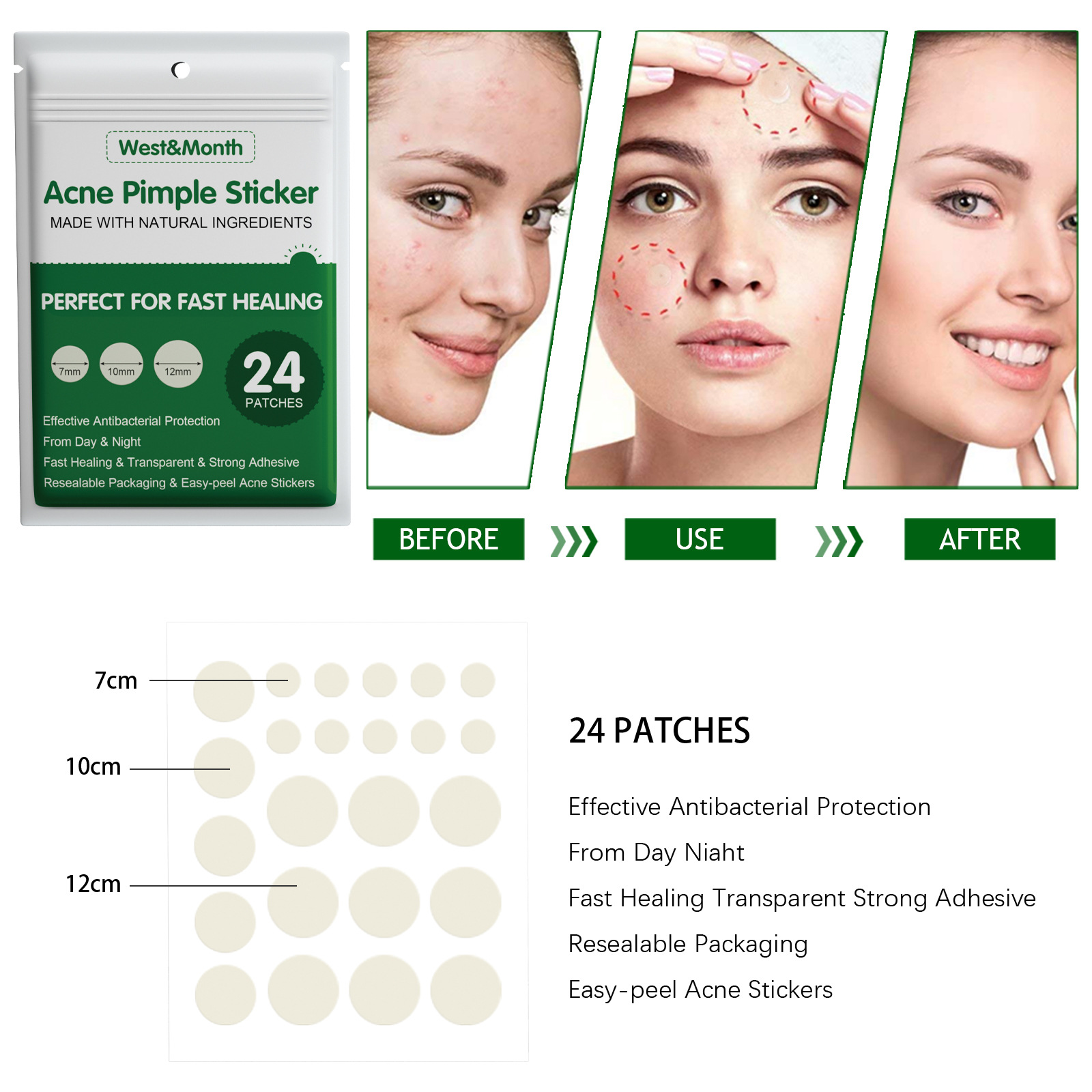 West&Month Liquid Absorbing Acne Patch Invisible Makeup Artificial Skin Repair Essential Oil Waterproof concea_voghion.com