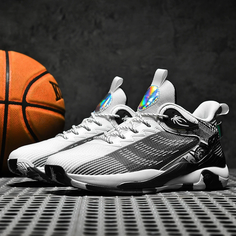 Non-slip basketball shoes, wear-resistant high sports shoes, shock-absorbing footwear, plus size