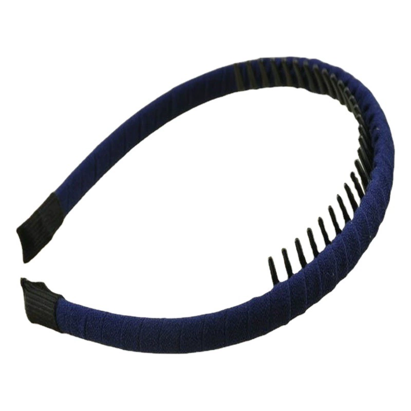 Зубчатая повязка на голову оптовая продажа с фабрики чистая красная новая Корейская версия головного убора аксессуары для волос простая практичная ткань мелкозубчатая повязка на голову