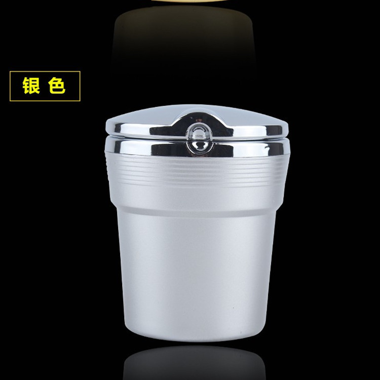 Car Ashtray with LED Light, Imitation Metal Ashtray