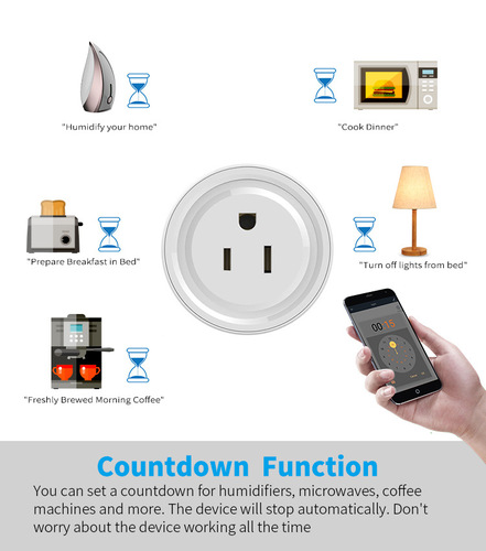 Tuya WiFi US standard socket without USB mobile app remote Alexa Google voice direct control
