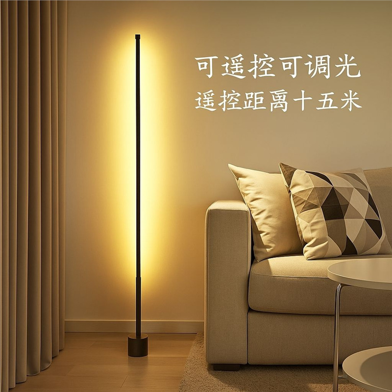 Rechargeable Minimalist Style Floor Lamp for Living Room, Bedroom, Bedside Lamp, Corner Warm Light Led Ambient Light with Remote Control Dimming