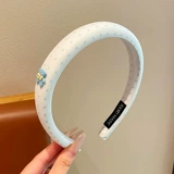 синий波点小熊标海绵发箍
