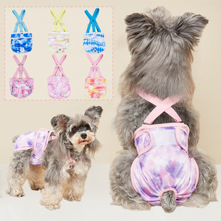 Source Factory New Style Strap Female Dog Physiological Pants Washable Diaper Anti-Harassment Safety Pants Sanitary Pants