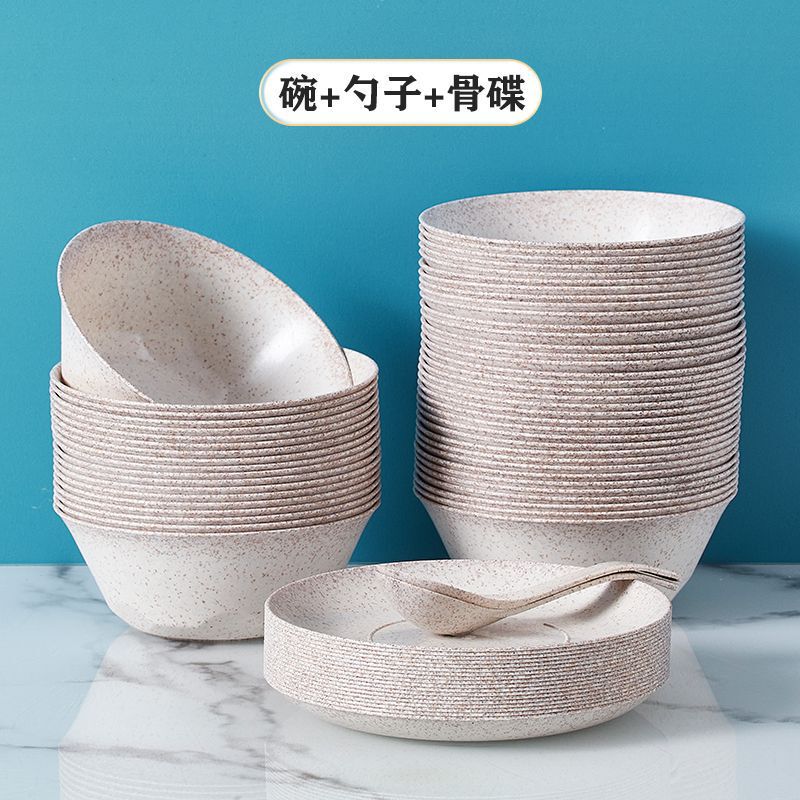 Disposable Tableware Set for Wedding Banquet, Picnic Barbecue, High-End, High-Looking, Environmentally Friendly Combination Tableware Set of Four