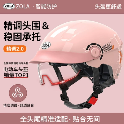 Zola New National Standard 3C Certified Motosiklet kaskı (dəbilqə) - pink-transparent-endoscope
