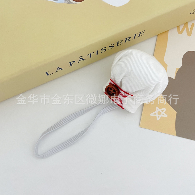 新款毛绒玩偶公仔厨师帽子10cm棉花娃娃帽子labubu装饰帽迷你帽子|undefined