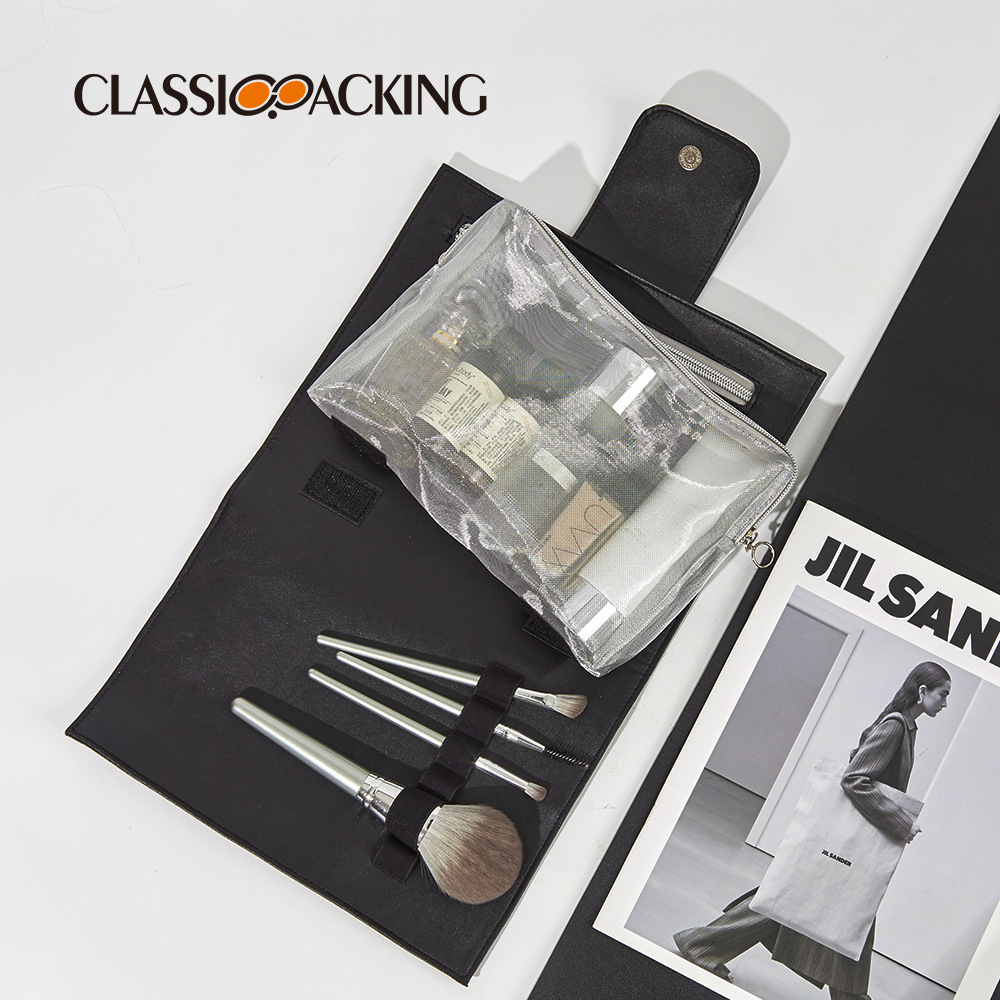 Nueva bolsa de lavado de hilo de red, separación en seco y húmedo, bolsa de almacenamiento portátil para el cuidado de la piel, bolsa de cosméticos de viaje de gran capacidad