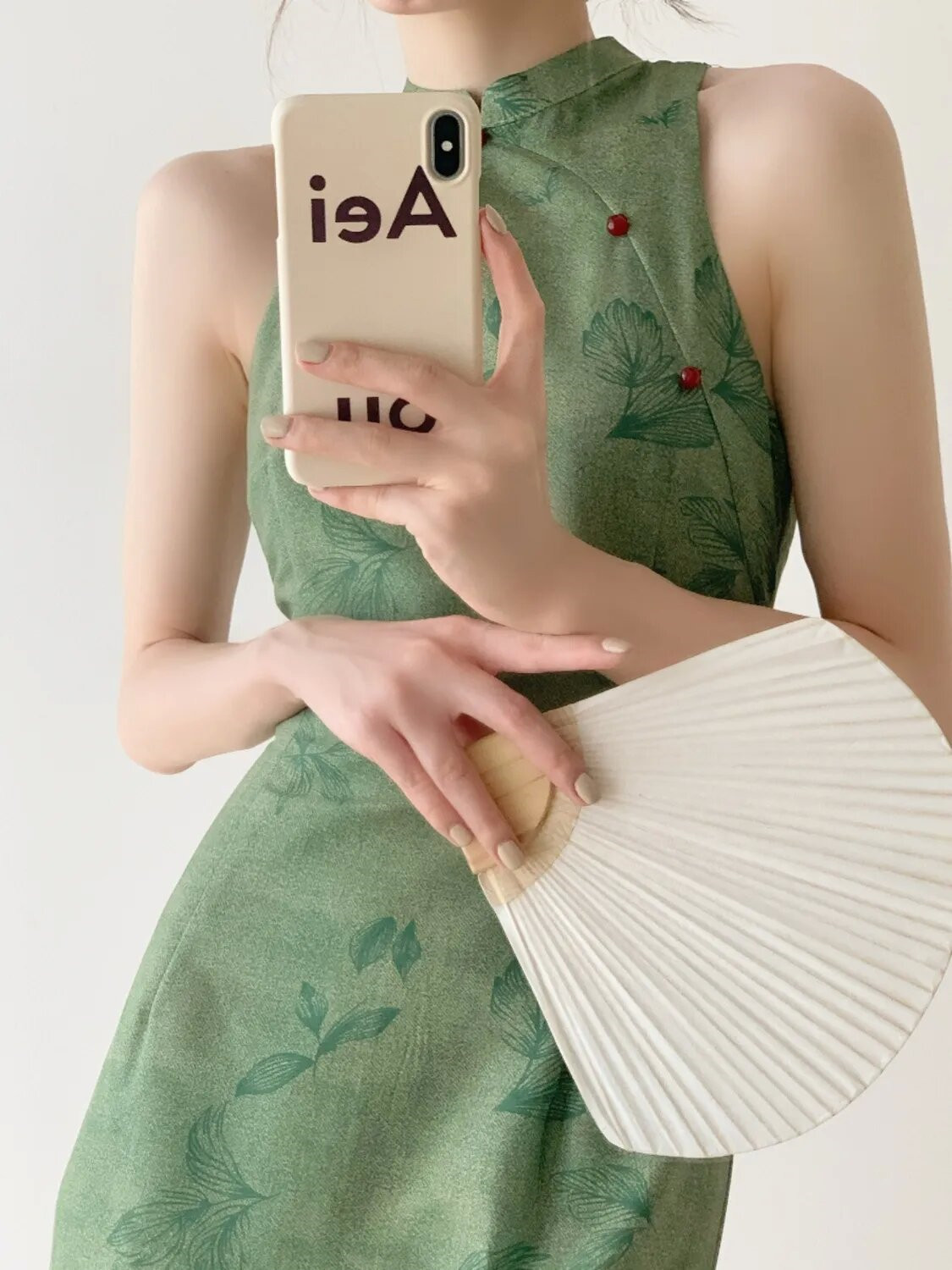 Retro Bright Green Improved Version Of The Chinese-style National-style Cheongsam , 2024 Summer New Waist-cinching_ecoleips.com
