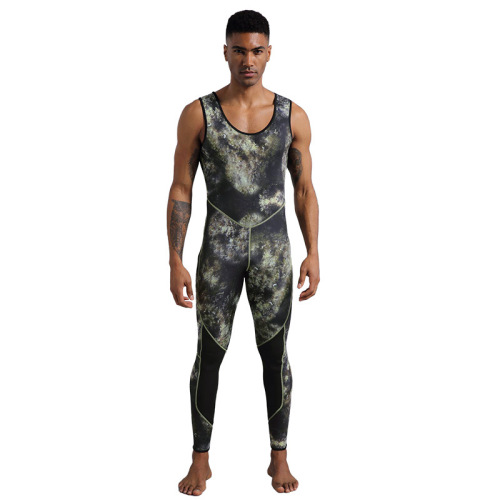 3MM Camouflage Dive Suit Fishing and Hunting Wetsuit Surfing and Fishing Suit Separate Underwater Suit Jellyfish Suit Anti-Puncture Warm Winter Swimming Suit