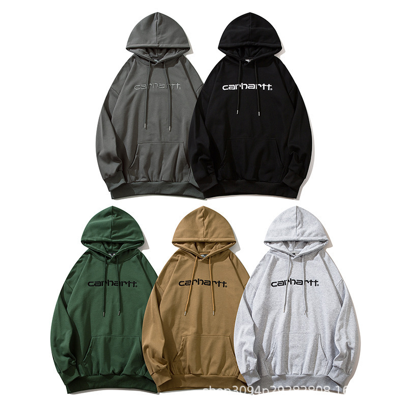 Cross-Border Foreign Trade Trendy Brand Carhartt Half-Zip Sweatshirt, Classic Style with Letter Embroidery, Loose Fit, Couple's Pullover Hoodie Cross-Border Foreign Trade Trendy Brand Carhartt Half-Zip Sweatshirt, Classic Style with Letter Embroidery, Loose Fit, Couple's Pullover Hoodie