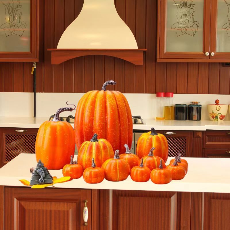 模擬カボチャモデルハロウィン白い大きなカボチャモデル収穫クリスマス装飾 DIY 落書き絵画|undefined