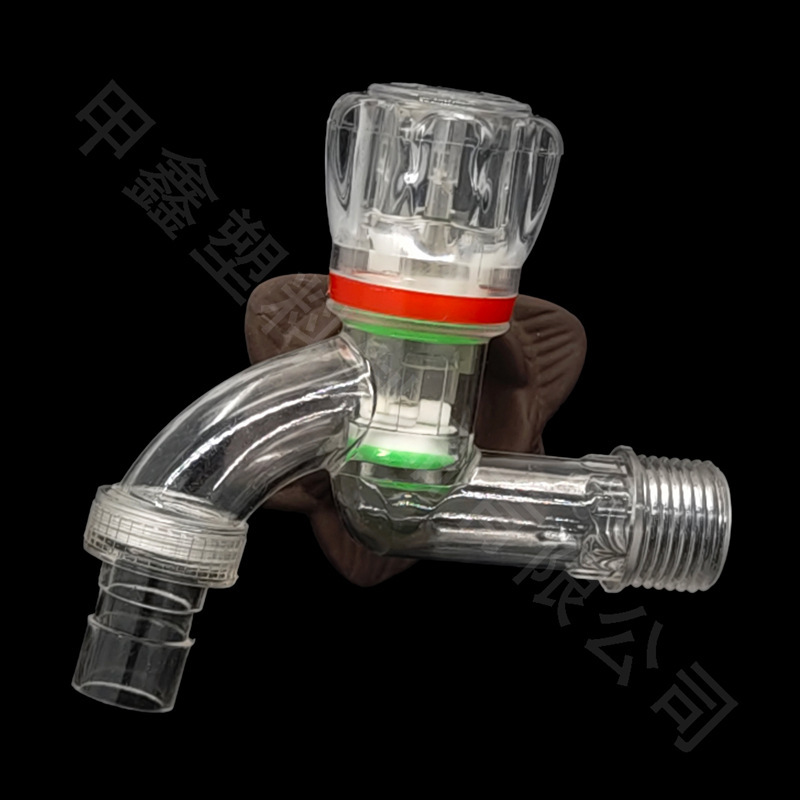 Factory Wholesale Transparent Pc Plastic Faucet Washing Machine Round Head Handle Frost-Resistant Faucet High Density Quick-Open Faucet