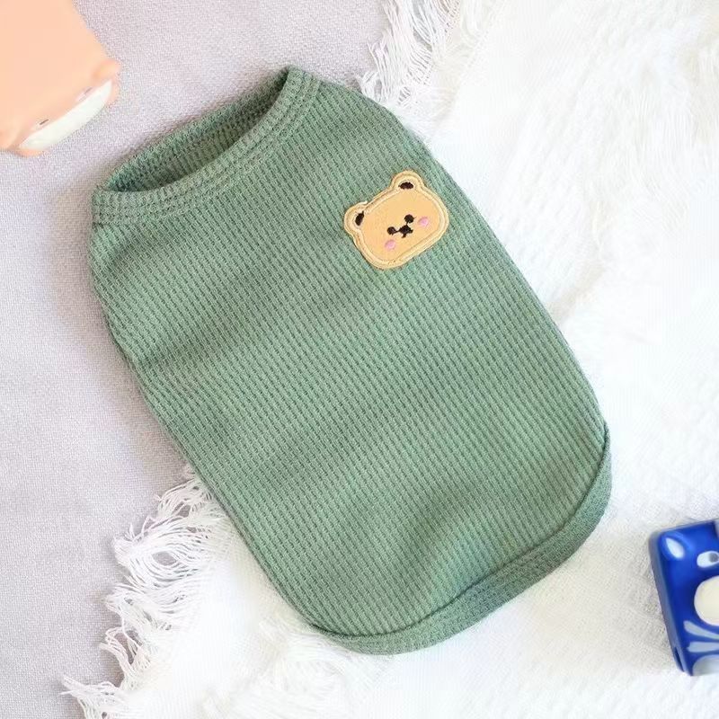 猫服薄いワッフルベスト子猫春と夏の服ペット服小型犬テディ|undefined