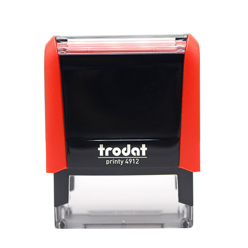 Sello de Zhuoda 4912 Sello de volteo de cubo Flip Sello de texto Oficina automática de aceite Caja duradera Sello de tabla