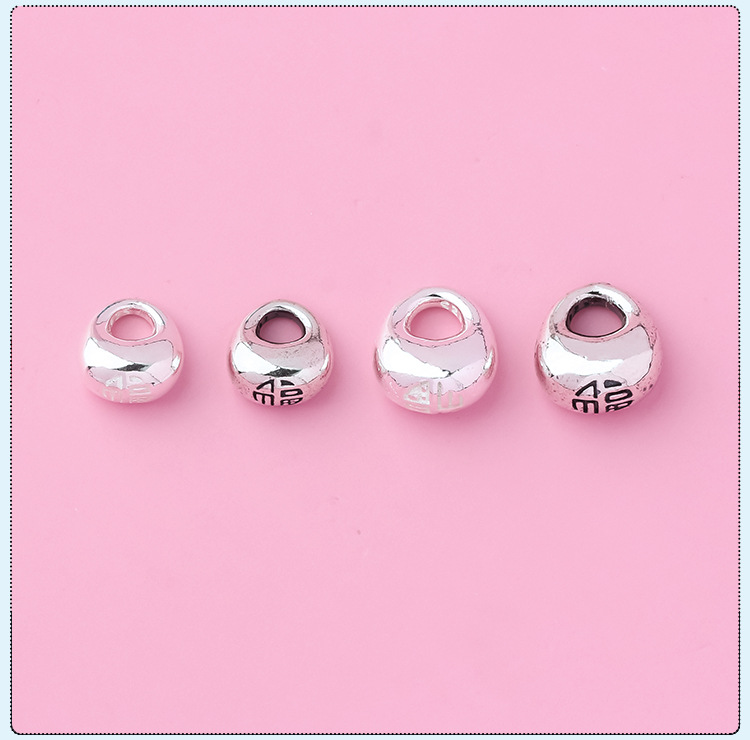 1 Piece Chinoiserie Simple Style Chinese Character Solid Color Sterling Silver Plating Jewelry Accessories display picture 8