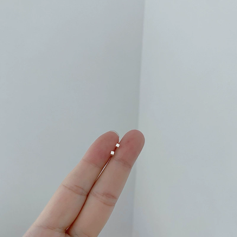 Mini copper stud earrings set, assorted small motifs, silver‑plated s925 posts, gift pack